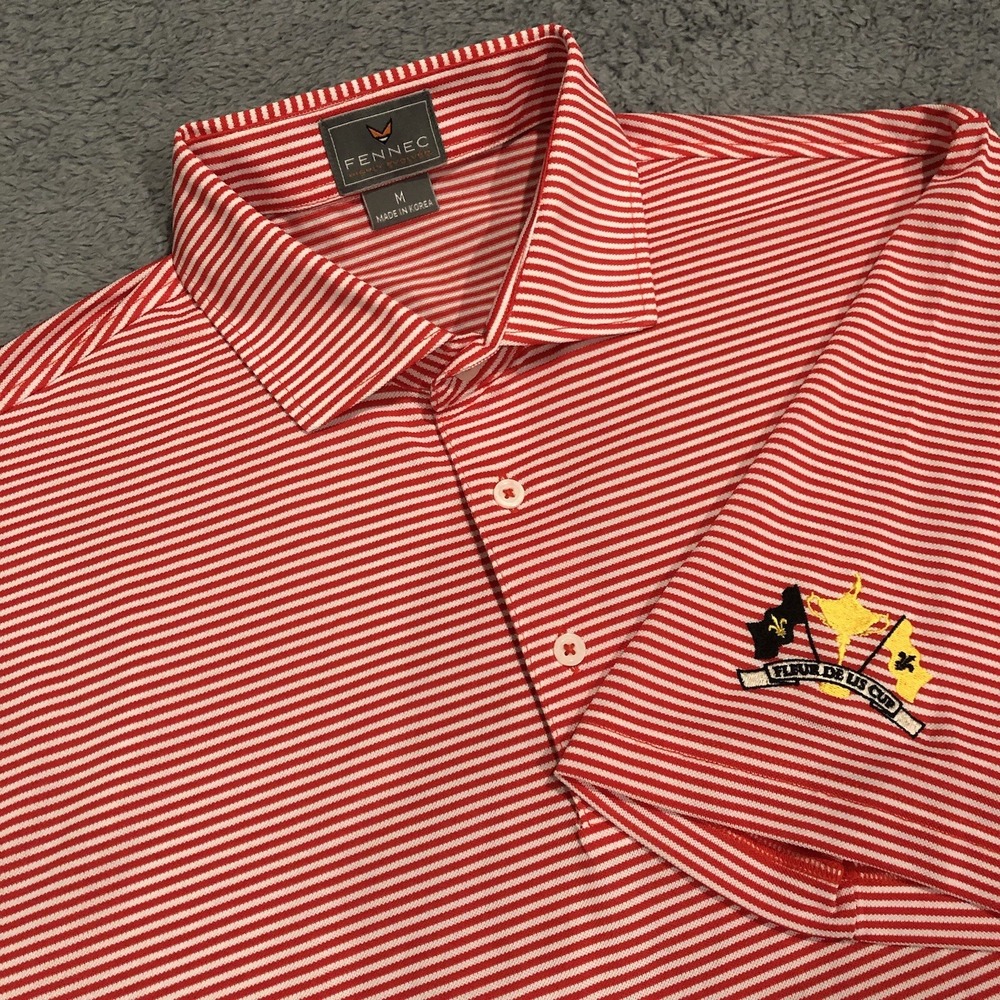 Fennec Fleur De Lis RYDER Cup Men's M Breathable Knit Performance Polo Shirt